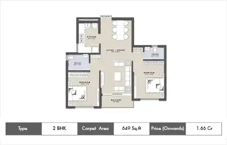 2 BHK 649 Sq.ft.